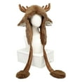 thumbnail image 1 of Santa hats Winter Reindeer Hat With Ear Lined Thermal Ear For Cold Weather Outdoor Activities small santa hats, 1 of 4