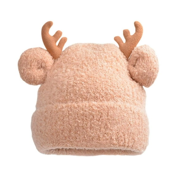 Santa hats Winter Reindeer Knitted Hat With Ear Cozy Lined Trapper Style For And Cold Weather small santa hats