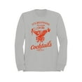 thumbnail image 1 of Santa in Cocktail Glass Holiday Fun Men's Sweatshirt, 1 of 3