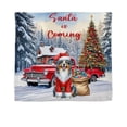 thumbnail image 1 of Santa is Coming Australian Shepherd Merry Christmas Xmas Noel Truck Tree Tapestry Aussie Dog Lover Gifts Wall Hanging Backdrop Home Decor - 02023, 1 of 5