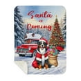 thumbnail image 1 of Santa is Coming Bernese Mountain Dog Merry Christmas Xmas Noel Truck Tree Cozy Sherpa Blanket Berner Lover Gifts Warm Soft Throw Blanket - 02023, 1 of 5