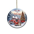 thumbnail image 1 of Santa is Coming Cane Corso Merry Christmas Xmas Noel Truck Tree Ceramic Round Ornament Italian Mastiff Dog Lover Gifts Idea Home Tree Decor - 02023, 1 of 5