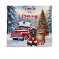 thumbnail image 1 of Santa is Coming Newfoundland Merry Christmas Xmas Noel Truck Tree Tapestry Newfie Dog Lover Gifts Wall Hanging Backdrop Home Decor - 02023, 1 of 5