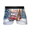 thumbnail image 1 of Santa is Coming Siamese Merry Christmas Xmas Noel Truck Tree All Over Print Boxer Briefs Underwear for Men Dad Cat Lover Kitten Owner Gifts - 02023, 1 of 6