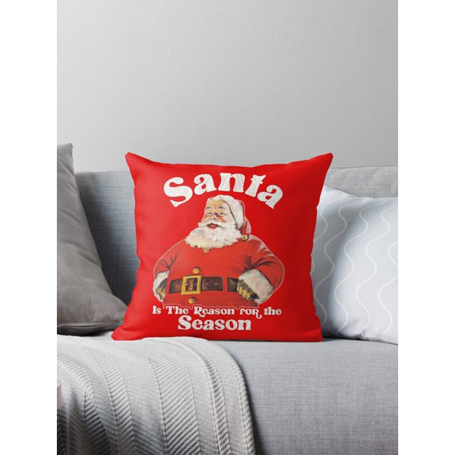 Santa is the Reason for the Season Throw Pillow Covers Cases Cushion