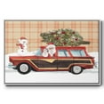 thumbnail image 1 of Santa on Wheels I - Framed Gallery Wrapped Holiday Canvas - 25 x 37 - White Frame, 1 of 8