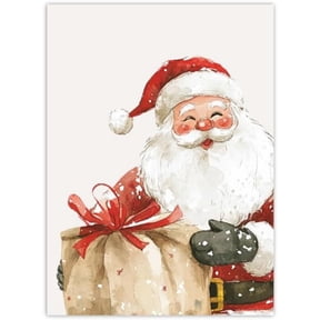 Santa red stripe photo folder frame 4x6 25 pack