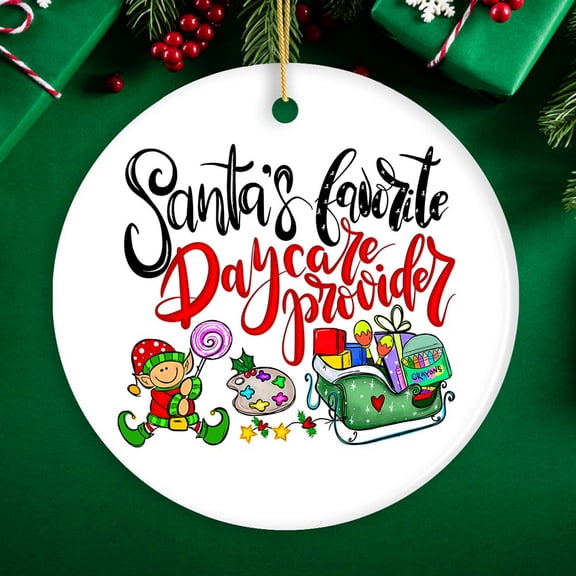 Santas Favorite Daycare Provider Christmas Ornament, Teacher Appreciation Gift