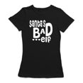 thumbnail image 1 of Santa's Bad Elf Hearts Women Black T-Shirt, Female XX-Large, 1 of 2