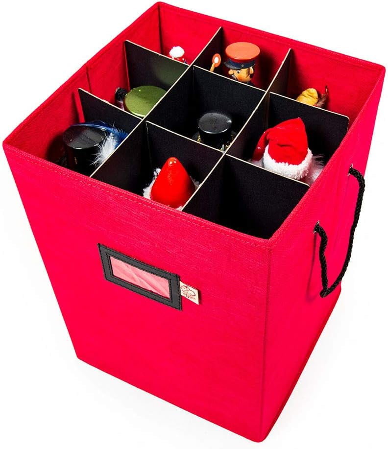 Santa's Bags 17 in. Nutcracker Collectibles Storage Box - RED