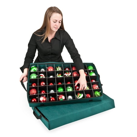 Santa's Bags Premium Holiday Christmas Ornament Saver one Tray Pack 40 Ornaments