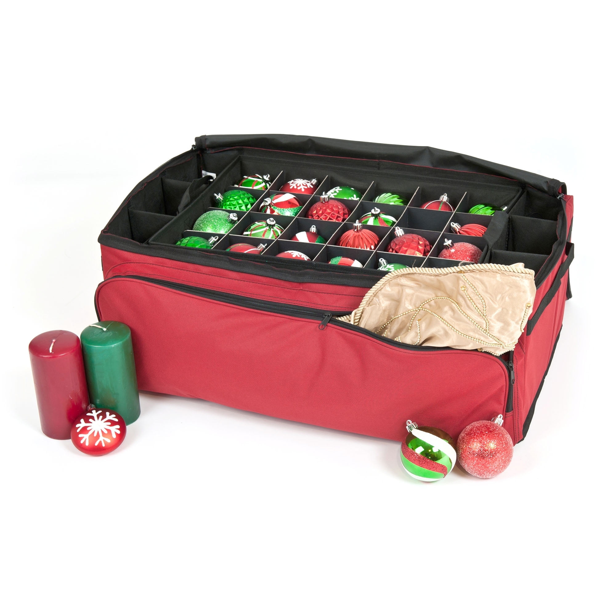 Three Tray Ornament Storage Bag w/ Side Pockets