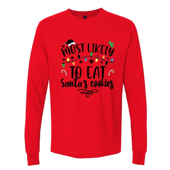Santa’s Cookie Thief Christmas Tee by HolidayShirts
