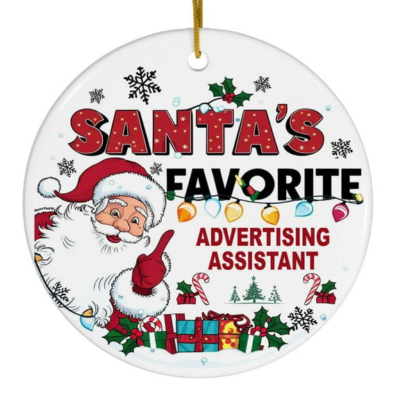 Santa’s Favorite Advertising Assistant Christmas Ornament 2025, Advertising Assistant Ornaments, Christmas Hanging Ornament, Xmas