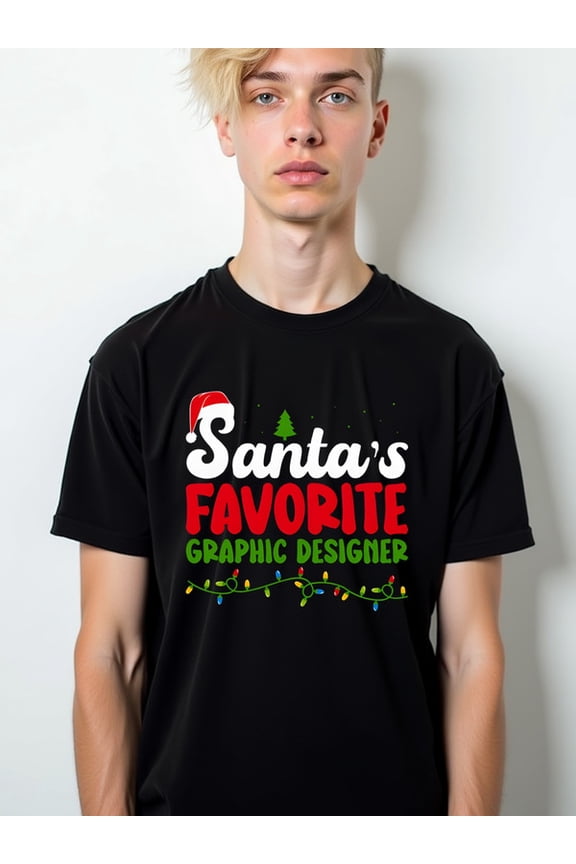 Santa's Favorite Designer men t shirt black short summer Comfortable loose and fashionable T-shirt Unique Design Unisex Shirt Printed tshirts