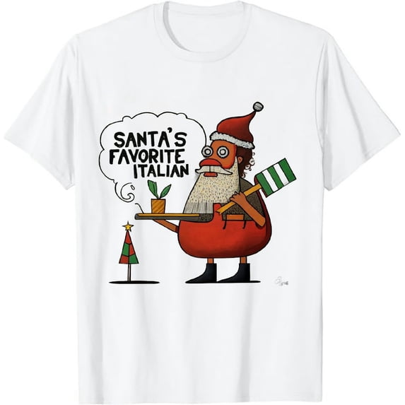 Santa's Favorite Italian Funny Christmas Gift Italy T-Shirt