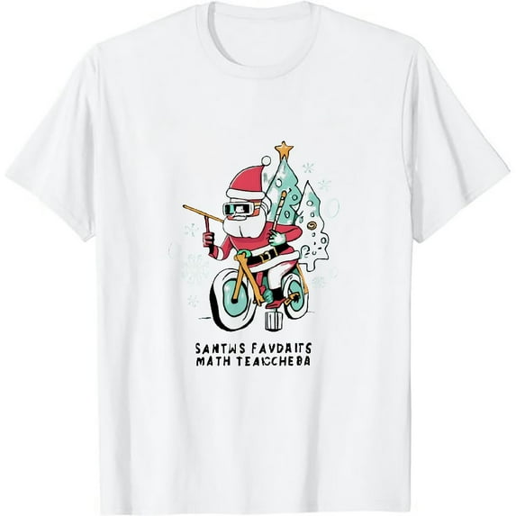 Santa's Favorite Math Teacher Christmas Funny Gift Idea T-Shirt