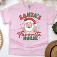 thumbnail image 1 of Santa’s Favorite Nurse T-Shirt for Women, Funny Christmas Graphic Tee, Light Pink, Size XL, 1 of 6