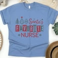thumbnail image 1 of Santa’s Favorite Nurse T-Shirt for Women, Holiday Christmas Graphic Tee, CarolinaBlue, Size 3XL, 1 of 6