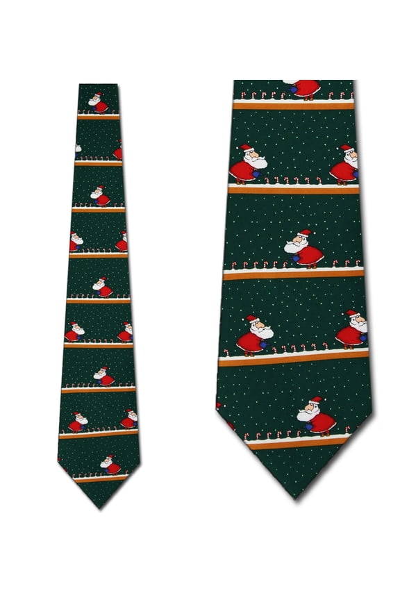 Santa's Garden (Green) Necktie Mens Tie