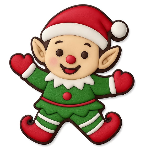 Santa's Happy Elf Cookie Cutter - 4x3.6" Festive Baking Fun