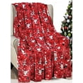 thumbnail image 1 of Santa''s Little Helper Collection Festive and Cuddly Holiday Microplush Throw Blanket (50" x 60") - Ho Ho Ho - Christmas Throw Blanket, 1 of 6