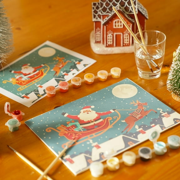 Santa's Magical Flight - Kids' Paint by Numbers Craft Kit