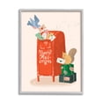 thumbnail image 1 of Santa's Mail Postal Letters Animals Holiday Graphic Art Gray Framed Art Print Wall Art, 1 of 7