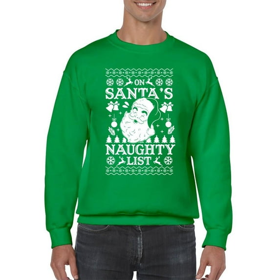 Santa's Naughty List Christmas Men's Sweatshirt