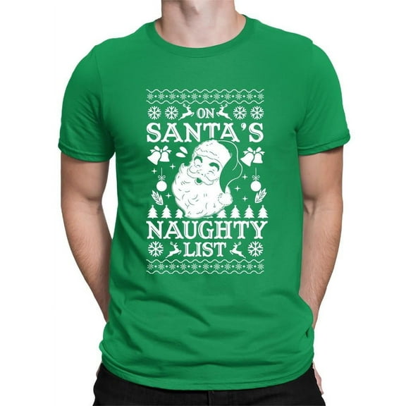 Santa's Naughty List Christmas T-shirt Men's