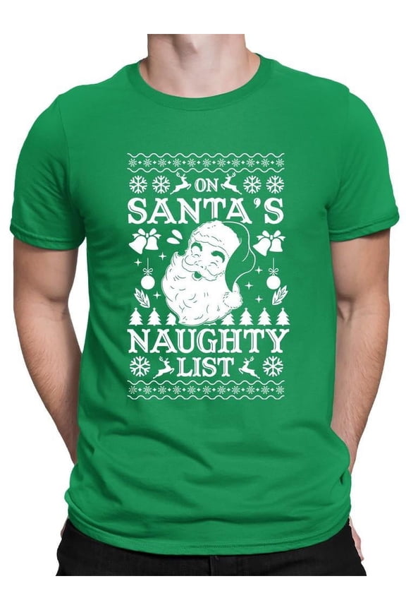 Santa's Naughty List Christmas T-shirt Men's