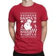 thumbnail image 1 of Santa's Naughty List Christmas T-shirt Men's, 1 of 3