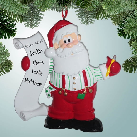 Santa's Nice List - Christmas Ornaments - Santa - Who Has Been Naughty or Nice - Good Behavior