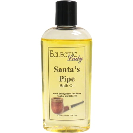 Santa's Pipe Bath Oil - Scented Body Oil - Relaxing & Moisturizing Bathing Oil - Fragrance Body Oil For Dry & Rough Sensitive Skin - 4 oz