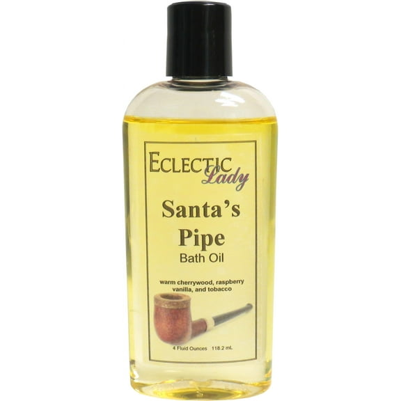 Santa's Pipe Bath Oil - Scented Body Oil - Relaxing & Moisturizing Bathing Oil - Fragrance Body Oil For Dry & Rough Sensitive Skin - 8 oz