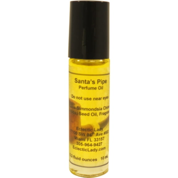 Santa's Pipe Perfume Oil, 0.3 Oz Portable Roll-On Fragrance