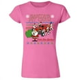 thumbnail image 1 of Santa's Pit Crew Christmas Lady T-shirt Santa Claus Tee Color Pink 2X-Large, 1 of 2