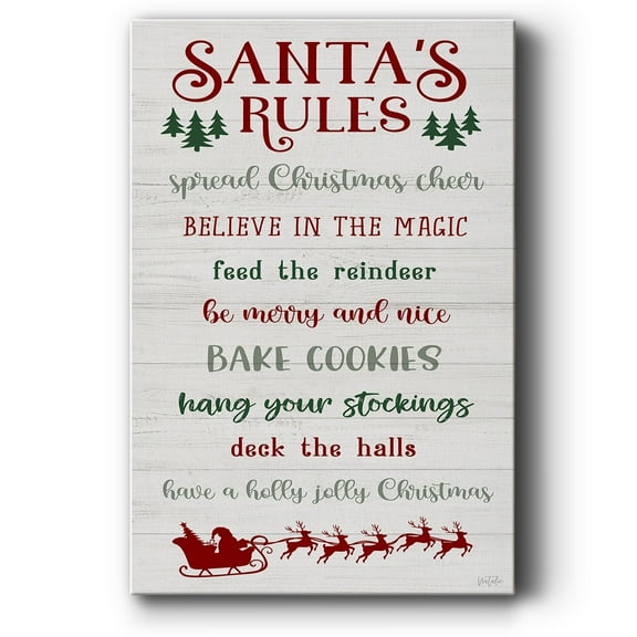 Santa's Rules- Gallery Wrapped Canvas