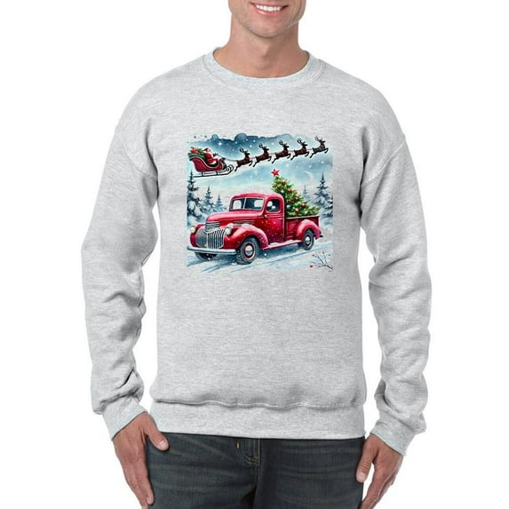 Santa's Sleigh And Ride Xmas Men's Sweatshirt