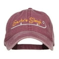 thumbnail image 1 of Santa's Sleigh Embroidered Washed Cap - Maroon OSFM, 1 of 5