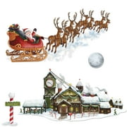 Santa's Sleigh & Workshop Props, 8"-62", (4/Pkg)