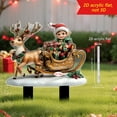 thumbnail image 1 of Santa's Sleigh Yard Stake - 36" Outdoor Christmas Decoration for Lawn/Garden (Weatherproof 2D Metal Reindeer Scene), 1 of 5