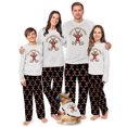 thumbnail image 1 of Santa’s Strongest Reindeer Matching Family Christmas Pajamas With Dog, Weightlifting Reindeer Holiday PJs, Plus Sizes, With Pockets, 1 of 7