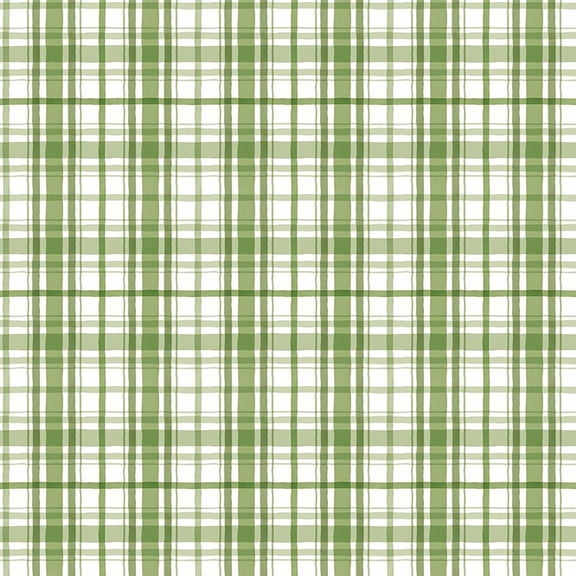 Santa's Tree Farm Plaid Green Yardage