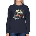 thumbnail image 1 of Santa's Vintage Christmas Truck Women's Sweatshirt, 1 of 4