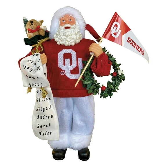 Oklahoma Sooners 12" Proud Santa