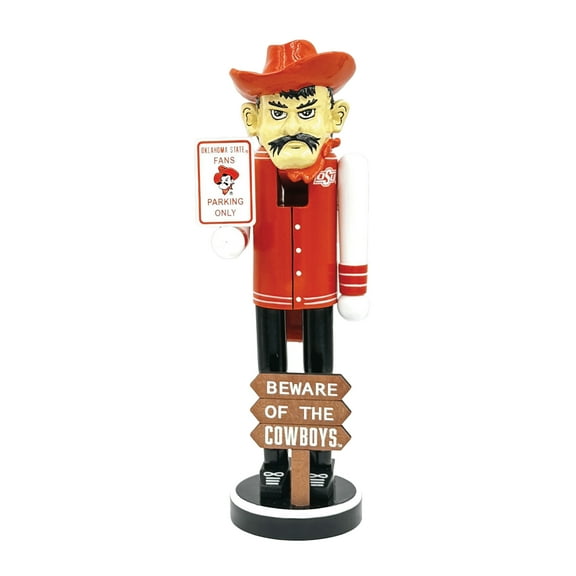 Oklahoma State Cowboys 12" Beware Nutcracker