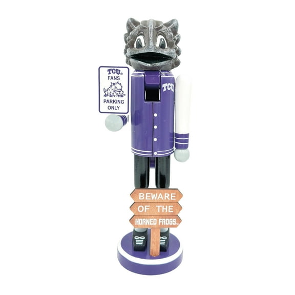 TCU Horned Frogs 12" Beware Nutcracker