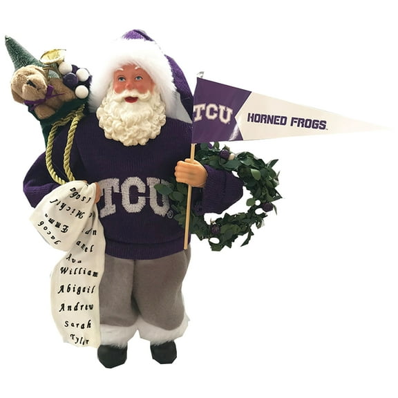 TCU Horned Frogs 12" Proud Santa