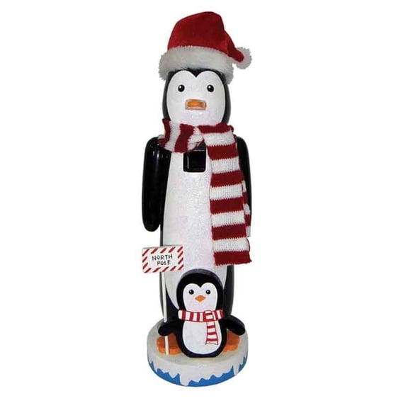 Santa's Workshop 14" Np Penguins Nutcracker